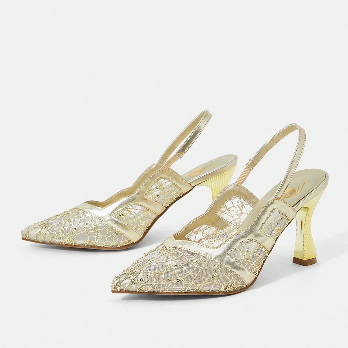 Chaussures À Talons Pointues Et Minces Électroplaquées De Style Magazine À La Mode Pour Femmes, Automne